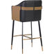 Carter 43 inch Napa Black / Napa Cognac Barstool
